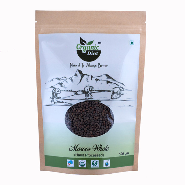 Organic Diet | Masoor Whole(Masoor Sabut) | 17.64 Oz | 1.1 lbs