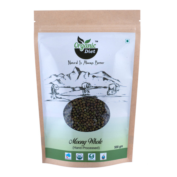 Organic Diet | Moong Whole(Moong Sabut) | 17.64 Oz | 1.1 lbs