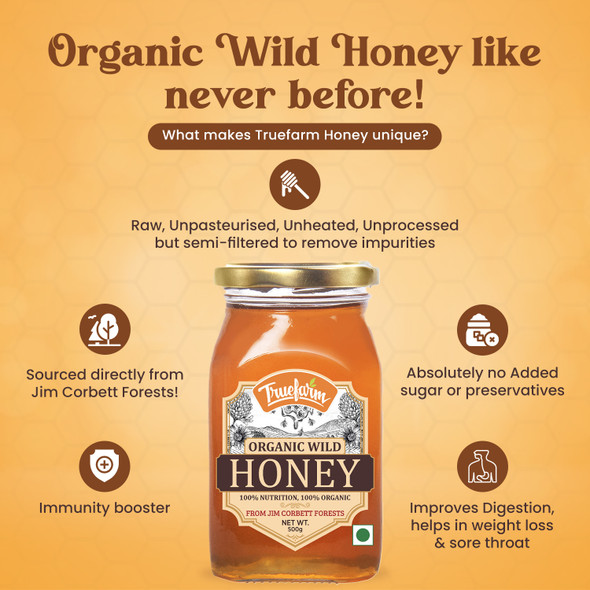 Wild Honey 500g | True Farm Foods | For USA | 17.64 Oz | 1.1 lbs
