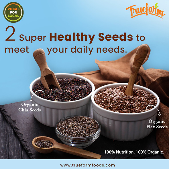 Organic Chia Seeds 250g | True Farm Foods | For USA | 8.82 Oz | 0.55 lbs