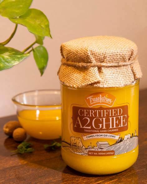 Certified A2 Ghee 500ml | True Farm Foods | For USA | 16.91 Oz | 1.1 lbs