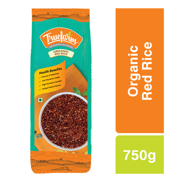 Organic Red Rice (750g) | True Farm Foods | For USA | 26.46 Oz | 1.65 lbs