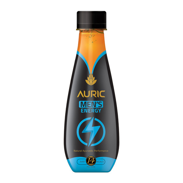 Men's Energy Drink in Coconut Water for Stamina, Endurance & Performance | 100% Natural Ayurvedic Herbs | No Caffeine | Energy Drink Mix (Pomegranate Flavor) in Pack of 12 Bottles | By Auric | For USA | 101.44 fl Oz | 0.79 gallons