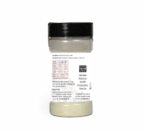 Lemon Powder | By Zilli's | For USA | 3.48 Oz | 0.22 lbs