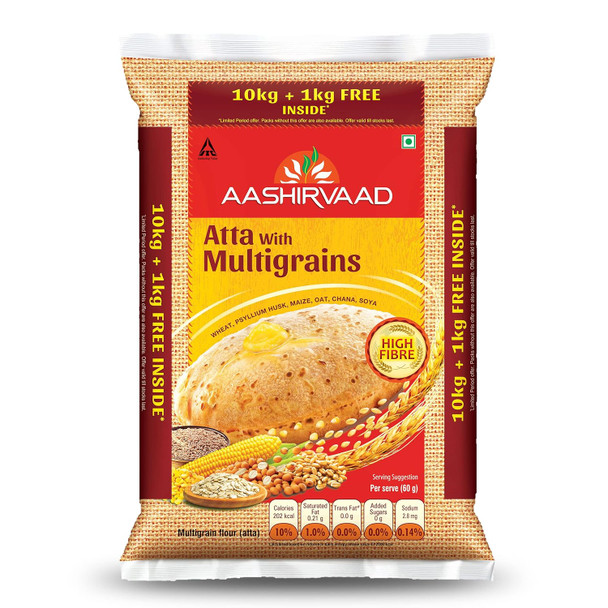 Aashirvaad Atta with Multigrains|11000gm|24.25 lbs