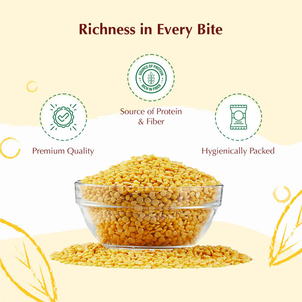 Amazon Brand - Vedaka Popular Unpolished Toor Dal|2000gm|4.86 lbs