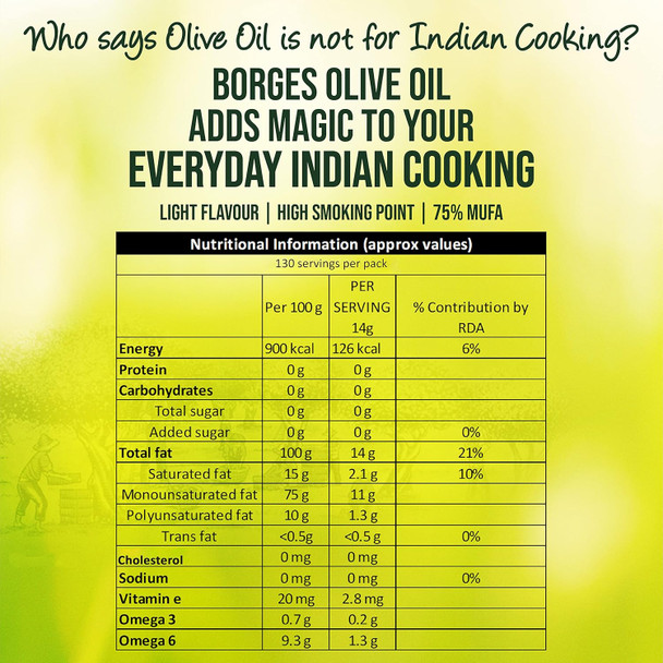 Borges Olive Oil for Indian Cooking|2 L