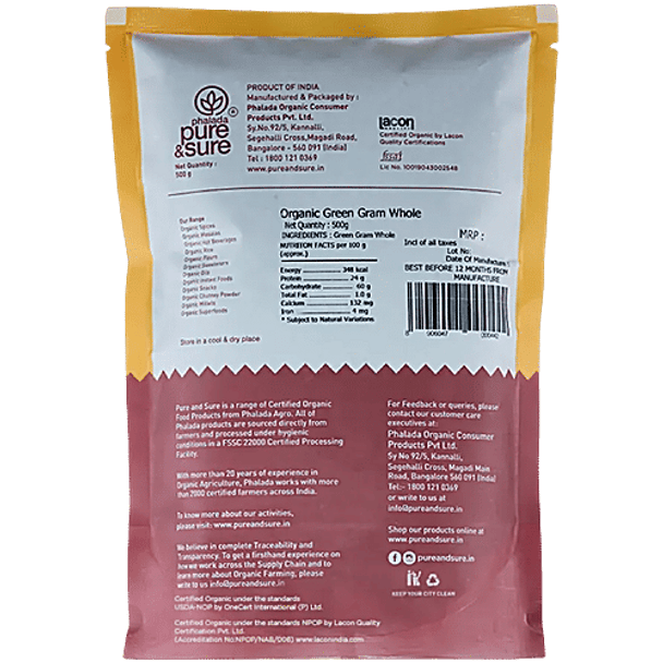 Phalada Pure & Sure Organic - Green Gram|500 g
