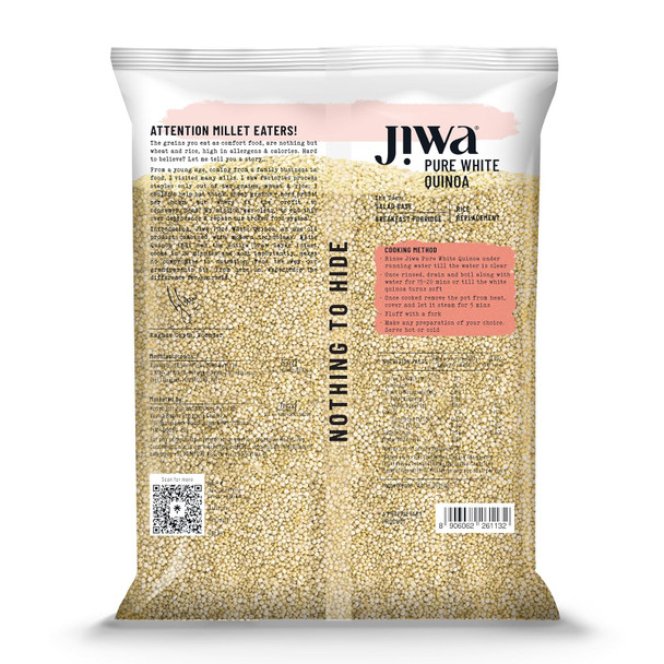 Organic Quinoa | High Protein White Quinoa | Cooks like Rice | Indian Origin | Certified Organic & Gluten Free | Superfood|1000gm|2.43 lbs