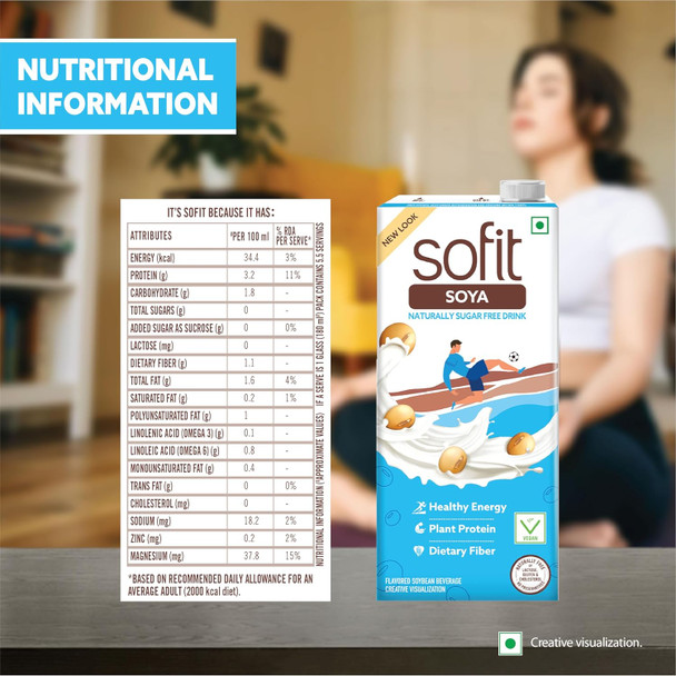 Sofit Soya Drink Naturally Sugar Free|1000 ml