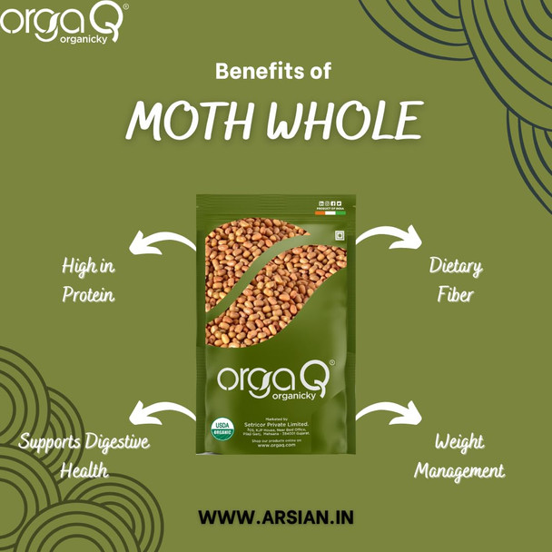 OrgaQ Organicky Organic Moth Whole|1000gm|2.43 lbs