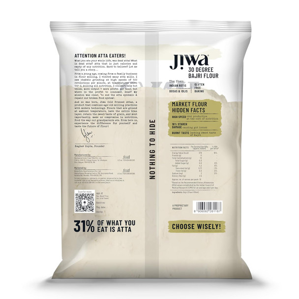 Jiwa Bajri Flour / Atta|1000gm|2.43 lbs