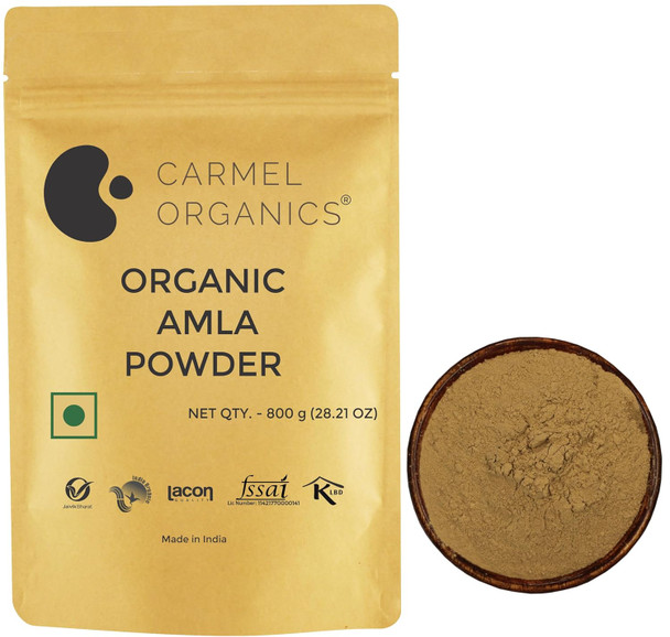 CARMEL ORGANICS Organic Amla Fruit Powder, 227 g|800 gm|1.94 lbs