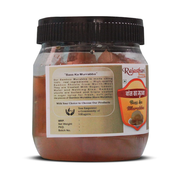 Rajasthani Swaad Bans Ka Murabba For Height Homemade Delicious Sweet Bamboo Murabba | Fresh & Natural Ready To Eat Bass Ka Morabba | No Artificial Colors & Flavors|440 g|15.52 Oz