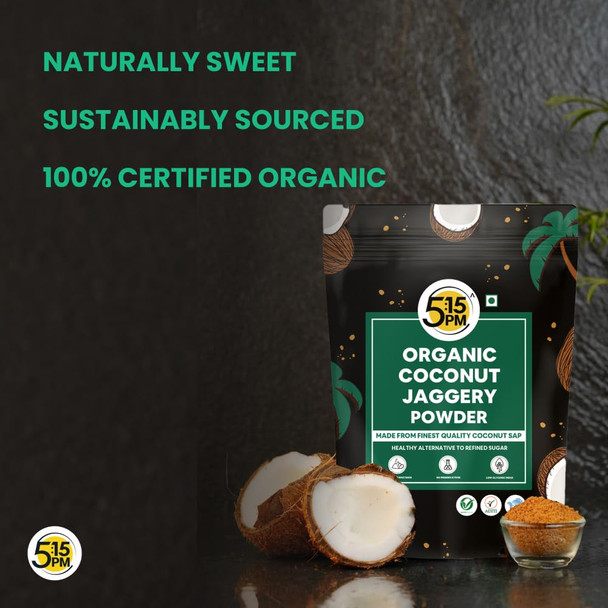 Organic Coconut Sugar | Unrefined Sugar Substitute | Coconut Palm Sugar | Natural Sweetener | 100% Pure|500gm|1.22 lbs