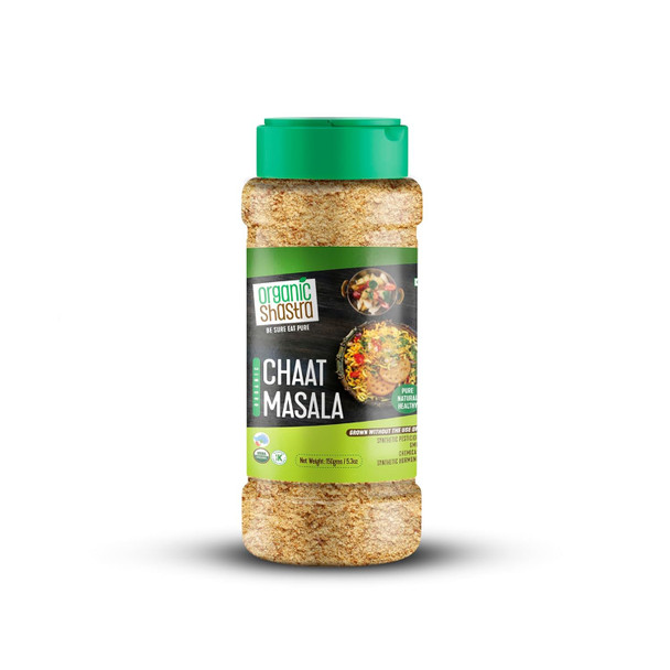 Organic Shastra Ready to Eat Chaat Masala, Instant Chatpata Taste, Pure and Fresh Seasoning, Spices Masala for daily Use in Kitchen, Easy to Cook|150gm|5.29 Oz
