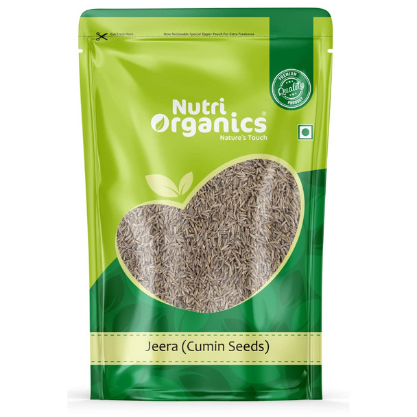 NutriOrganics Premium Whole Spices Cumin Seeds|200gm|7.05 Oz