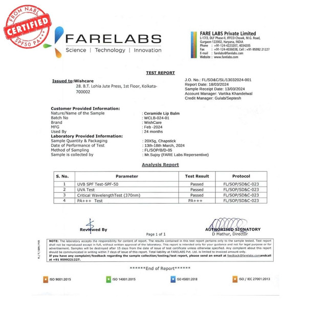 WishCare Tinted Lip Balm with SPF 50 PA+++ - Brightening Lip Balm for Dark Lips with Kojic Acid & Niacinamide|5gm|0.18 Oz