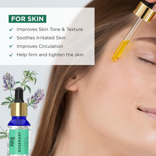 Aravi Organic Rosemary Essential Oil for Hair Growth|15 ml