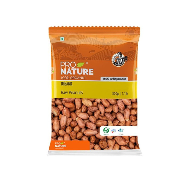 Pro Nature Raw Organic Peanuts|17.6Oz|1.1lbs