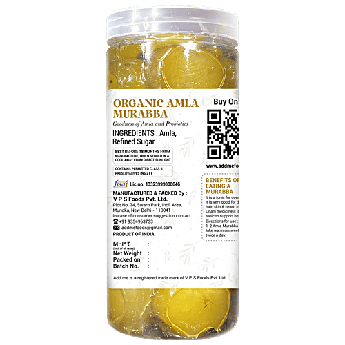 Organic Dry Amla Murabba Without Sugar Syrup Immunity Booster Pack|1 kg|35.27 oz [Fit Tuber Recs]