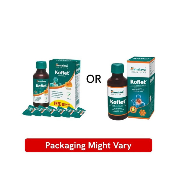 Himalaya Koflet Cough Syrup|100 ml|3.38 fl oz [Fit Tuber Recs]