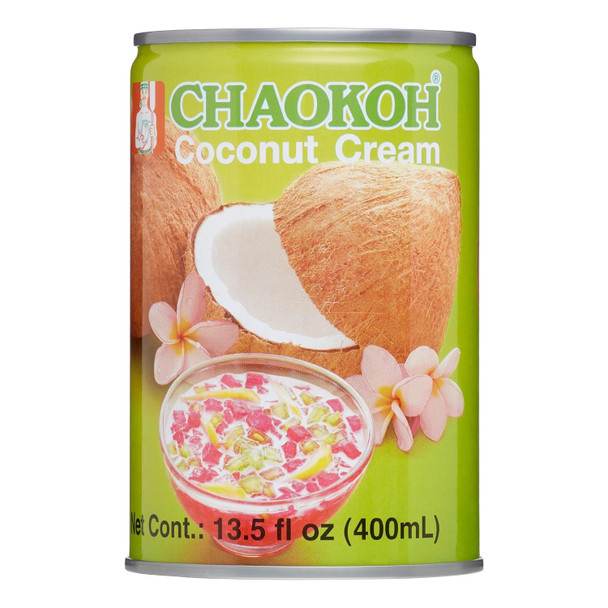 Chaokoh Coconut Cream- 24 Pack | 400 ml | 13.53 fl oz [Fit Tuber Recs]