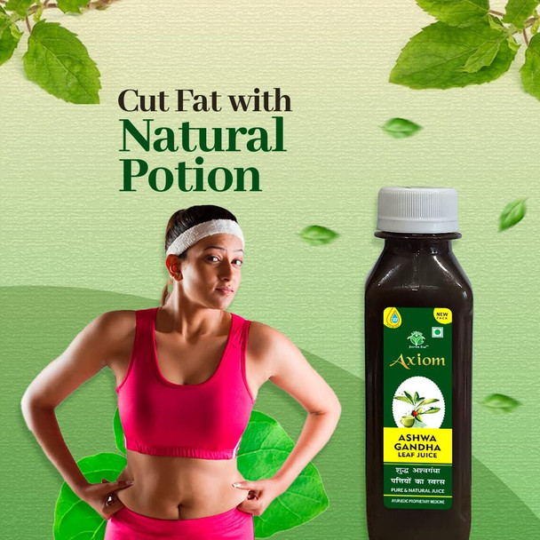 Jeevanras Ashwagandha Leaf Juice - 160mL (Pack of 2)| Weight Loss Drink for Women and Men | Infused with Pure Ashwagandha herbs | Slim Juice | Boosts Immunity | 160mL | 5.07 fl oz [Fit Tuber Recs]