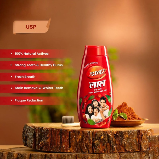 Dabur Lal Dant Manjan Ayurvedic Tooth Powder|100 g|3.53 oz [Fit Tuber Recs]