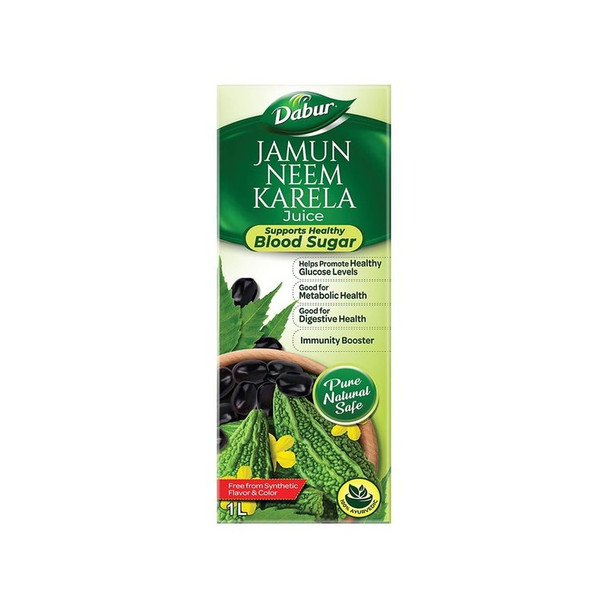Dabur Jamun Neem Karela Health Juice|1L|33.81 fl oz [Fit Tuber Recs]