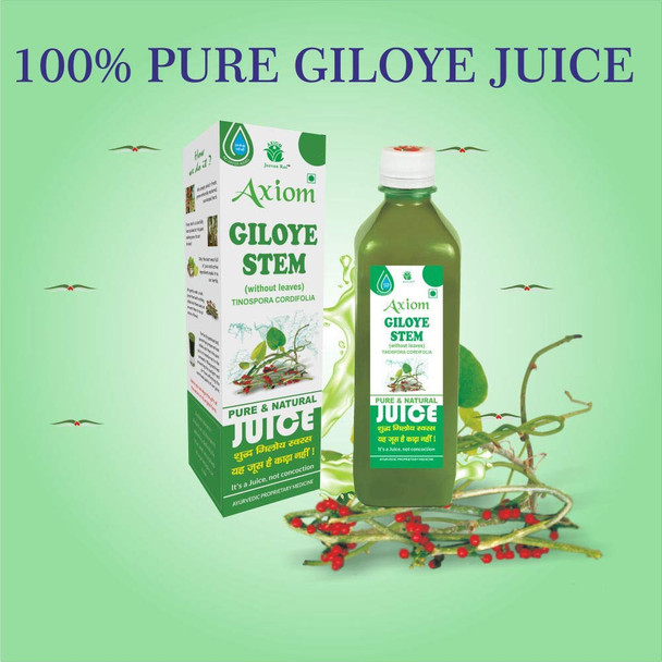 Jeevanras Giloy Juice - Detoxifies and Rejuvenates Body | Ayurvedic Health Juice for Immunity | Improves Digestion and Boost Metabolism | Good for Liver & Skin Health | 500ml | 16.91 fl oz [Fit Tuber Recs]