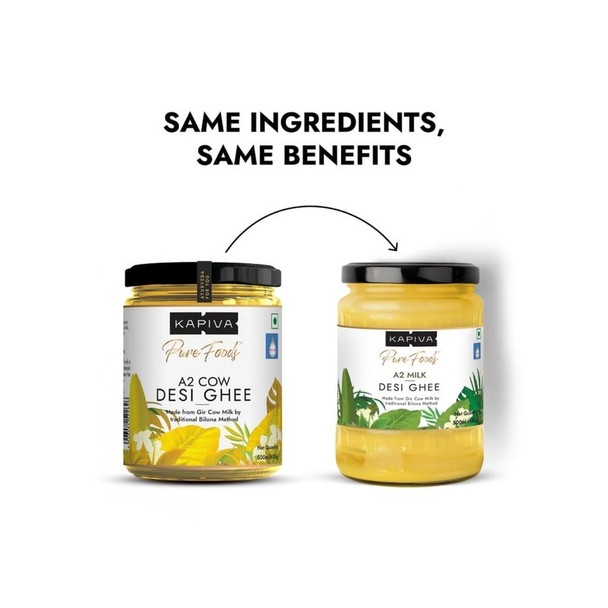 Kapiva Desi A2 Ghee (Cow)|500 ml|16.91 fl oz [Fit Tuber Recs]