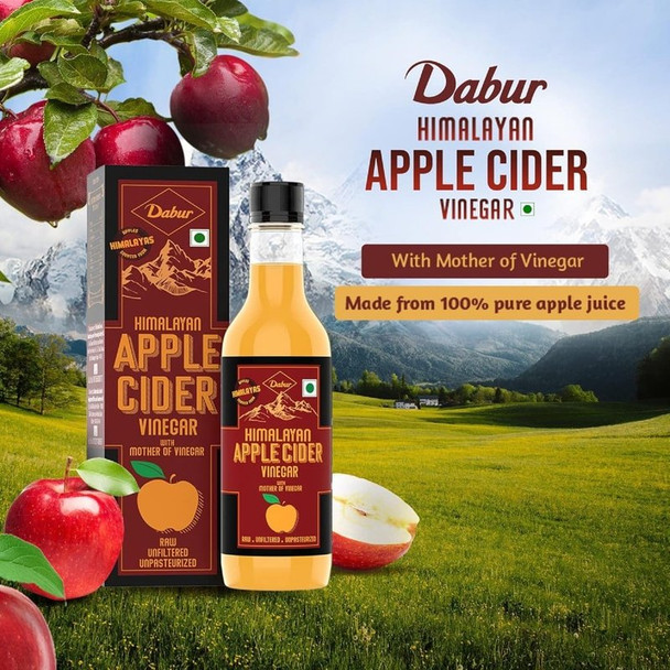 Dabur Himalayan Apple Cider Vinegar|500 ml|16.91 fl oz [Fit Tuber Recs]
