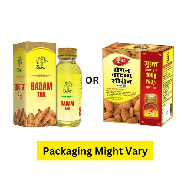 Dabur Badam Rogan Tail / Almond Oil|100 ml|3.38 fl oz [Fit Tuber Recs]