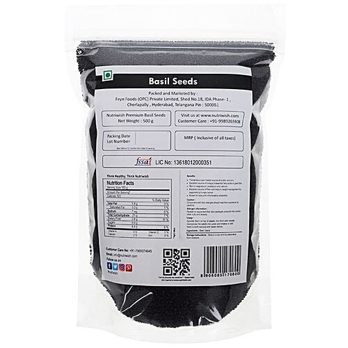 Basil Seeds - Premium|500 g|17.64 oz [Fit Tuber Recs]