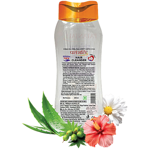 Shishu Care Hair Cleanser Natural Sensation For Babies With Neem, Bhringraj, Aloevera & Gudhal|200 ml|6.76 fl oz [Fit Tuber Recs]