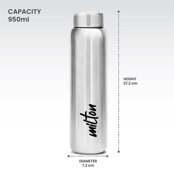 Milton Aqua 1000 Steel Wall Bottle | 950 ml | 32.17 fl oz [Fit Tuber Recs]