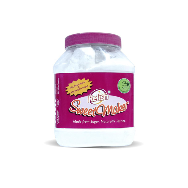 Relish Sweet Maker, Blend of Relish Diet Sugar and Regular Sugar | 1 Kg | 2.20 lb [Fit Tuber Recs]