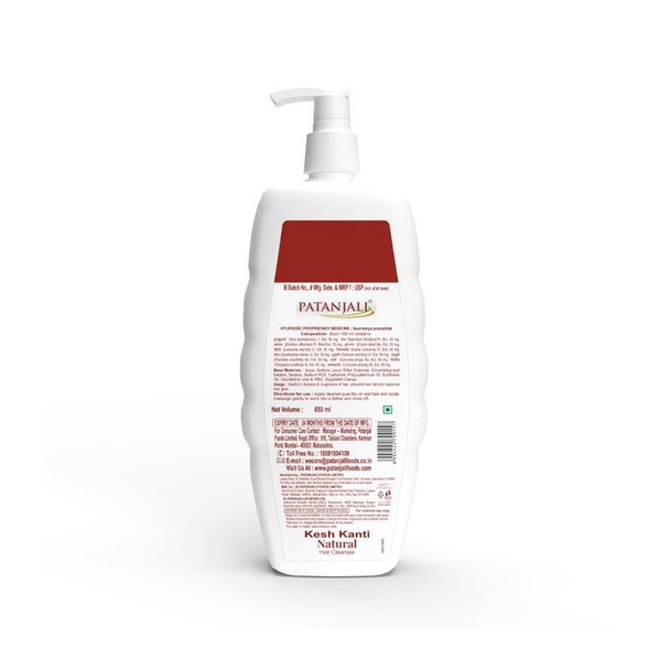 Patanjali Kesh Kanti Natural Hair Cleanser / Shampoo|650 ml|21.98 fl oz [Fit Tuber Recs]