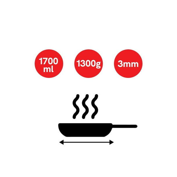 Prestige Omega Deluxe 36305 Omega Deluxe Granite Non-stick Round Base Fry Pan 24 cm | 1.7 L | 57.50 fl oz [Fit Tuber Recs]