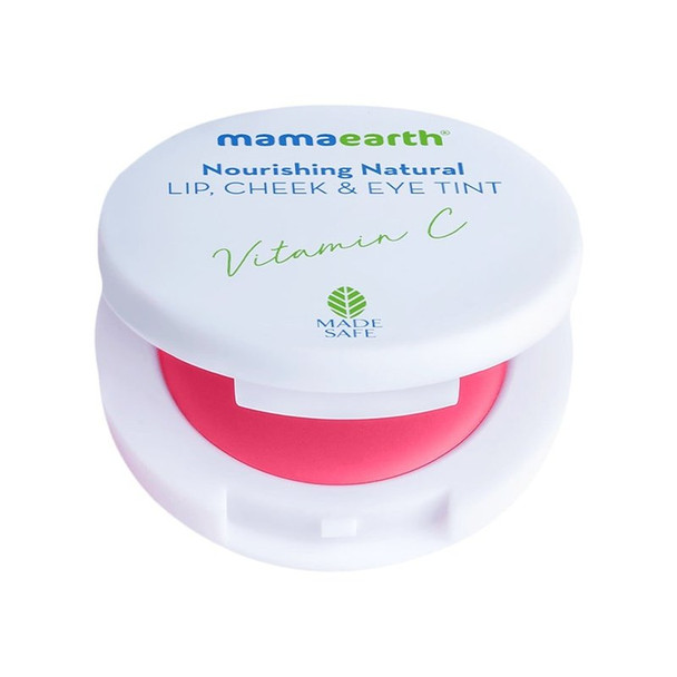 Mamaearth Nourishing Natural Eye Lip & Cheek Tint (Beet Red 01)|Beet Red 01, 4 g|0.04 oz [Fit Tuber Recs]