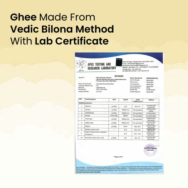 SHAHJI A2 Desi Cow Ghee 1 Litre Glass Jar | Vedic Bilona Method | 100% Pure Ghee | Sahiwal Breed Cow's Milk | Boost Your Energy With Lab-Tested, Maa Ke Hath Ka Ghee | Serving Since 1957 | 1 Litre | 33.81 fl oz [Fit Tuber Recs]