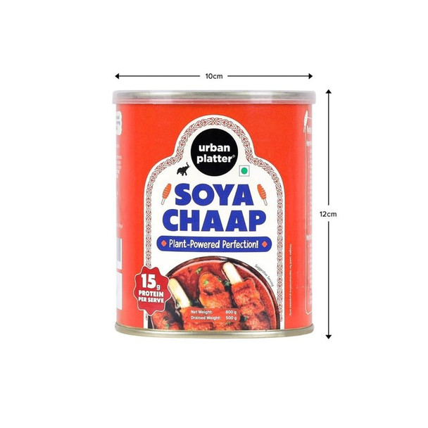 Urban Platter Soya Chaap in Brine|800 g|28.22 oz [Fit Tuber Recs]