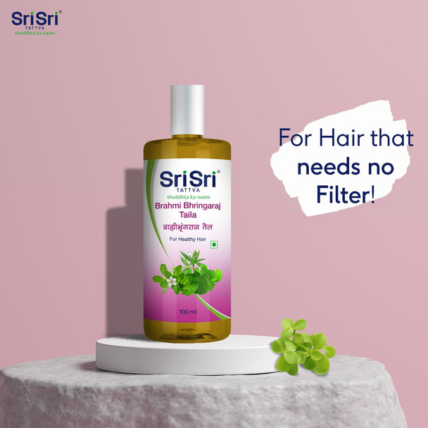 Sri Sri TATTVA shuddhta ka naam Brahmi Bhringaraj Oil For Healthy Hair | 200 ml (Pack of 2) | 13.53 fl oz [Fit Tuber Recs]