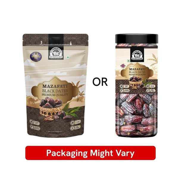 Wonderland Foods Mazafati Black Dates (Khajur)|400 g|14.11 oz [Fit Tuber Recs]