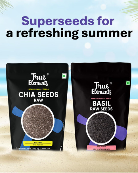 True Elements Basil Seeds | 1kg | 2.2 lb [Fit Tuber Recs]