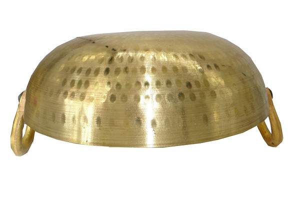 Taluka Heavy Weight Pure Brass Kadai for Cooking | 4.5 Litre/4500 ML | 152.25 fl oz [Fit Tuber Recs]