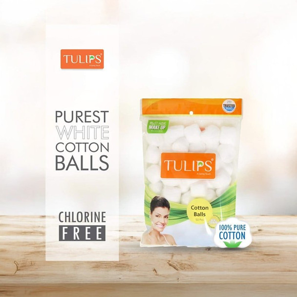 Tulips White 100% Cotton Balls [Fit Tuber Recs]