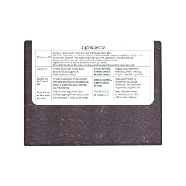 Soulflower Neem Henna Anti - Dandruff Shampoo Bar|150 g|5.29 oz [Fit Tuber Recs]