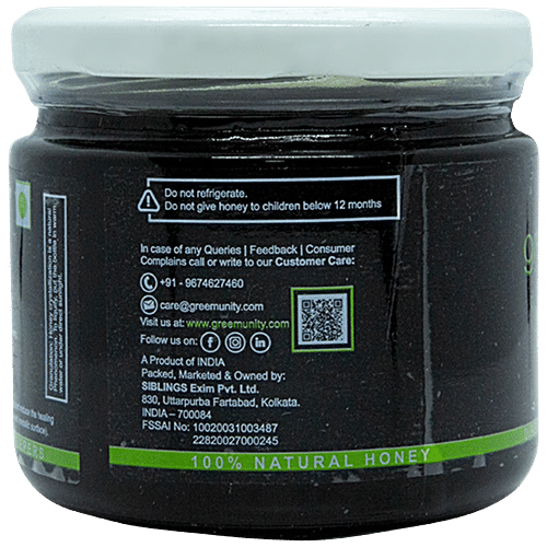 Greemunity Tulsi Raw Honey - Sourced From Beekeepers, Natural, Organic|400 g